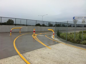 Bicycle-Deflection-Rails-Removable-Bollard-Bike-Path-80nb-BCC-Brisbane-City-Council