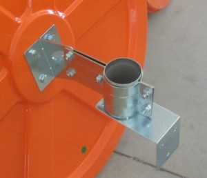 convex mirror pole connector with extra wall bracket 88
